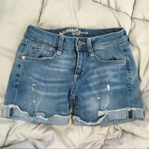 Arizona jean distressed shorts